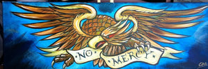 "No Mercy" Acrylic on Canvas, by Chic *Call Shop* - Seven Sins Tattoo