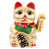 Maneki Neko Waving Cat, Eyes Open 17cm - Seven Sins Tattoo - 1