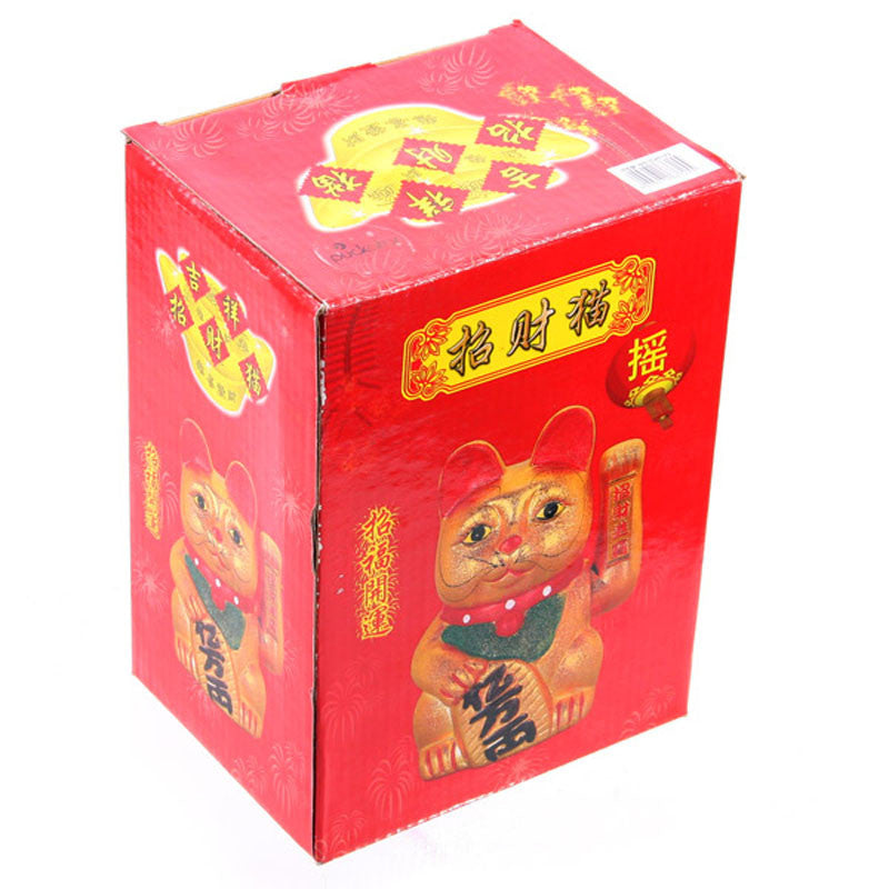 Maneki Neko Waving Cat, Eyes Open 21cm - Seven Sins Tattoo - 3
