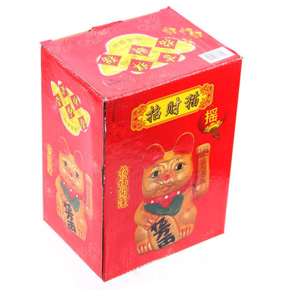 Maneki Neko Waving Cat, Eyes Open 21cm - Seven Sins Tattoo - 3