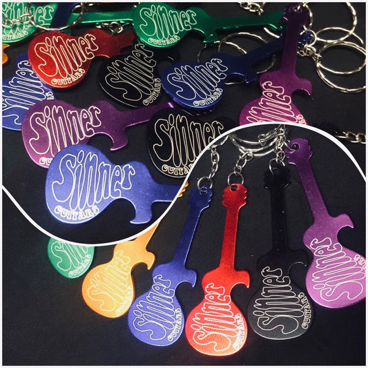 Sinner guitar bottle openers