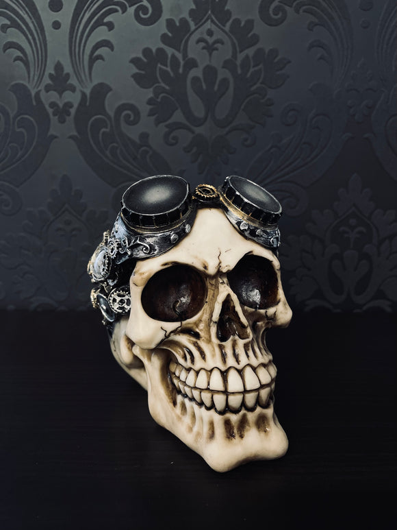 Steampunk-style skull decoration