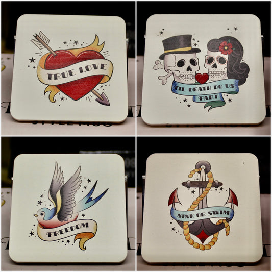 Traditional Tattoo Coasters